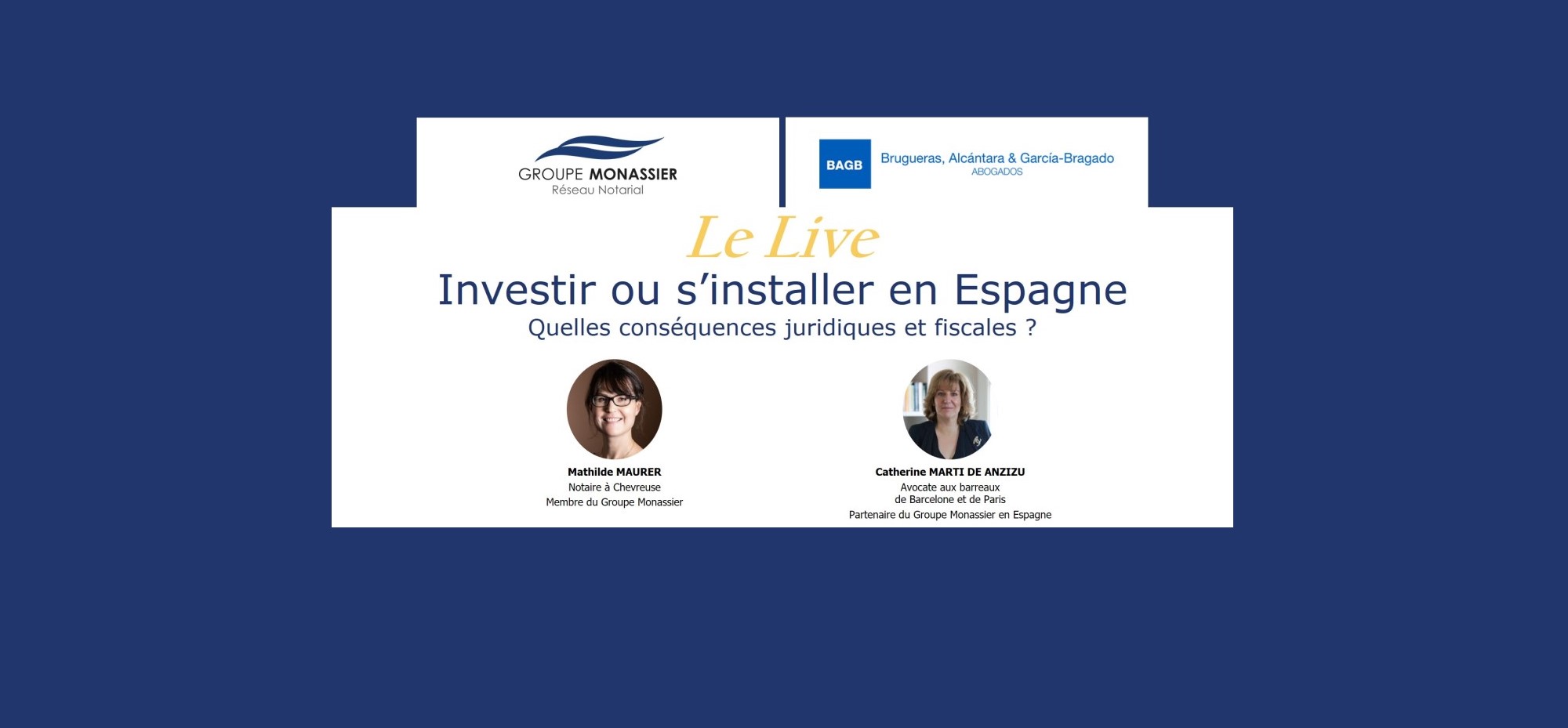 Le Live | webconférence Investir ou s’installer en Espagne